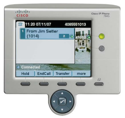 cisco cp7945 display